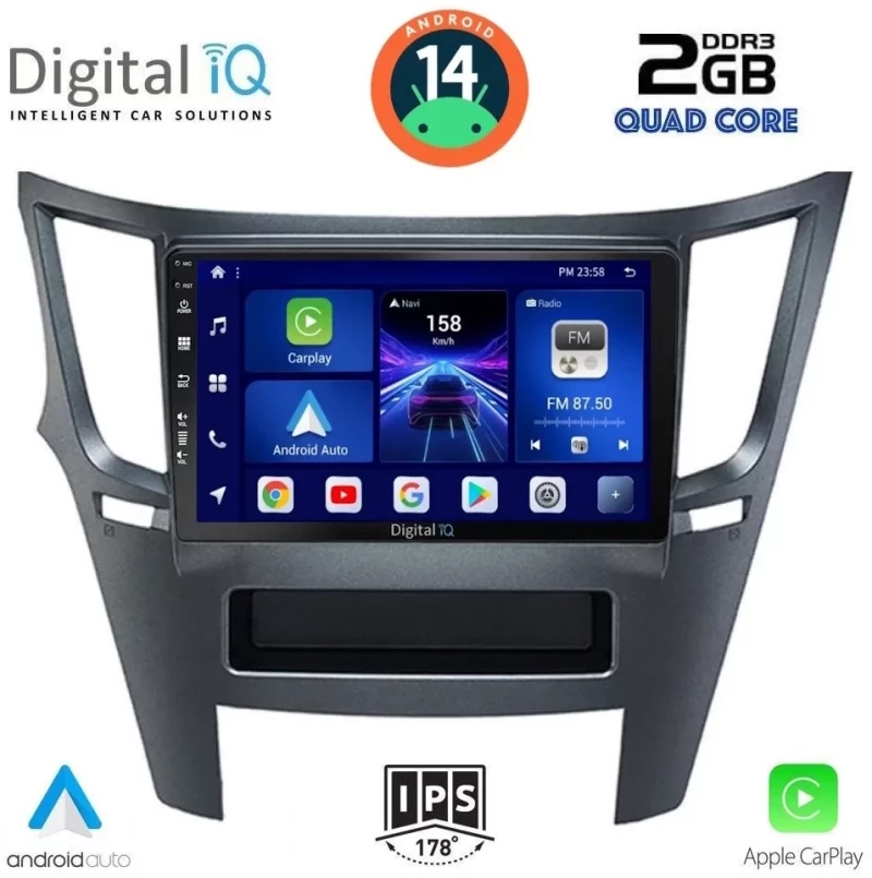 DIGITAL IQ BXC 3667_CPAA (9inc) MULTIMEDIA TABLET for SUBARU LEGACY – OUTBACK mod. 2009 DIQ_BXC_3667