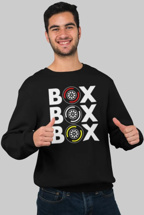 "Box Box Box" Φούτερ - BLACK