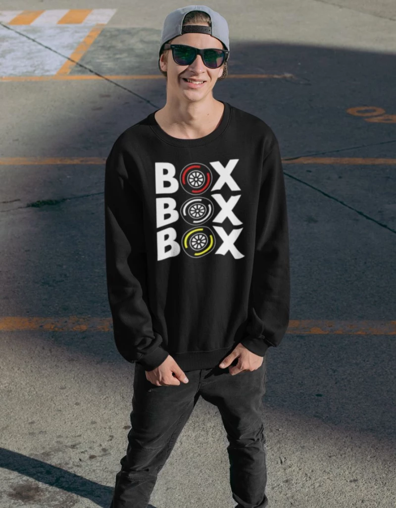 "Box Box Box" Φούτερ - BLACK