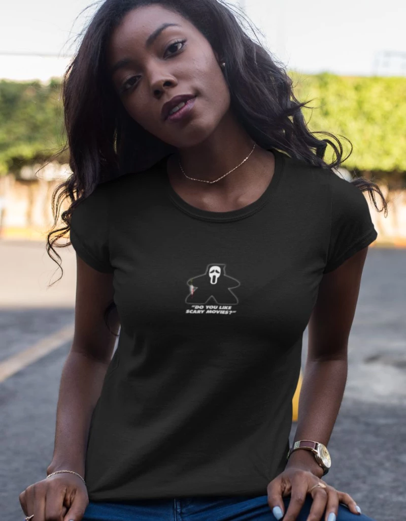 Ghostface Meeple W T-Shirt - LEMON