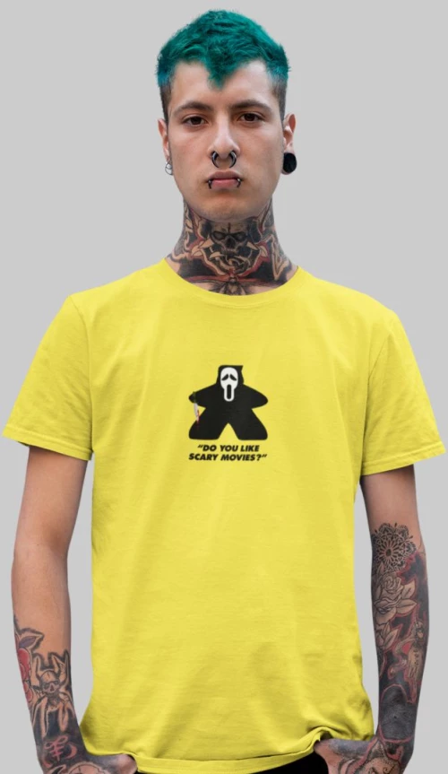 Ghostface Meeple T-Shirt - LEMON