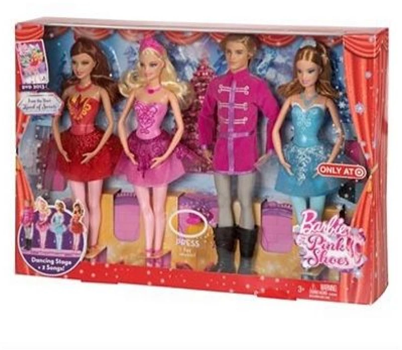Mattel Barbie Pink Shoes Holiday Gift Set Dolls