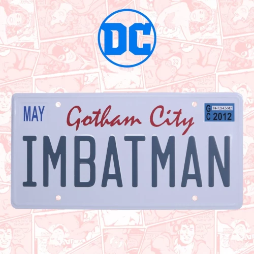 DC Comics Batman Number Plate Tin Sign / Fan Shop and Merchandise
