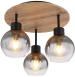 ceiling light metal black matt, 3x E27 - 15656-3DR