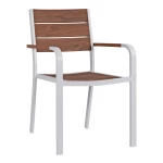 ΠΟΛΥΘΡΟΝΑ ΑΛΟΥΜΙΝΙΟΥ SAGA ΛΕΥΚΗ ΜΕ POLYWOOD HM5127.01 55x56x85Υ εκ. (1 τεμ.)