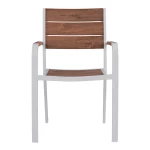 ΠΟΛΥΘΡΟΝΑ ΑΛΟΥΜΙΝΙΟΥ SAGA ΛΕΥΚΗ ΜΕ POLYWOOD HM5127.01 55x56x85Υ εκ. (1 τεμ.)