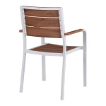 ΠΟΛΥΘΡΟΝΑ ΑΛΟΥΜΙΝΙΟΥ SAGA ΛΕΥΚΗ ΜΕ POLYWOOD HM5127.01 55x56x85Υ εκ. (1 τεμ.)