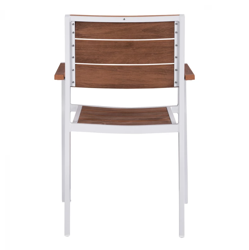 ΠΟΛΥΘΡΟΝΑ ΑΛΟΥΜΙΝΙΟΥ SAGA ΛΕΥΚΗ ΜΕ POLYWOOD HM5127.01 55x56x85Υ εκ. (1 τεμ.)