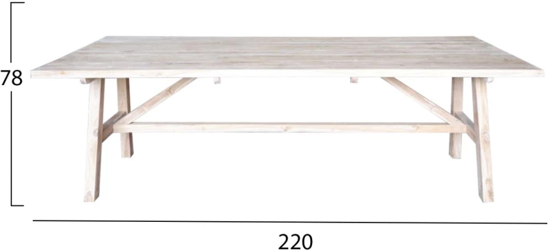ΤΡΑΠΕΖΙ GROOVE  ΑΠΟ ΞΥΛΟ ΜΑΣΙΦ ΤΕΑΚ 220X100X78Υεκ.