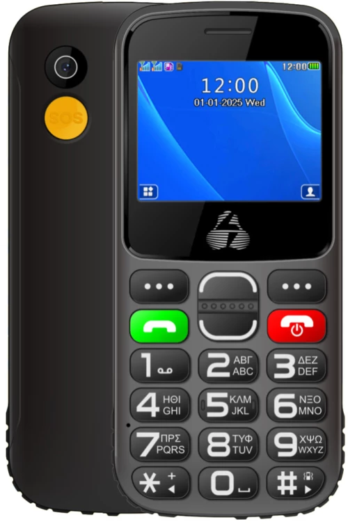 POWERTECH κινητό τηλέφωνο Sentry Eco II, 2.31", dual SIM, με κάμερα, μαύρο