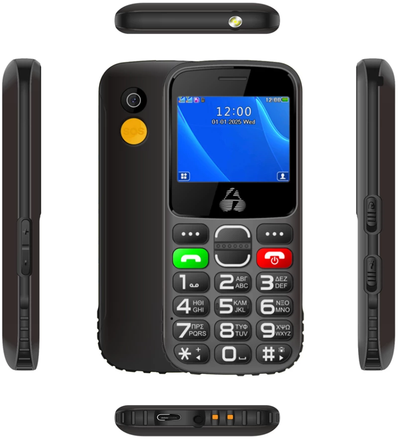 POWERTECH κινητό τηλέφωνο Sentry Eco II, 2.31", dual SIM, με κάμερα, μαύρο
