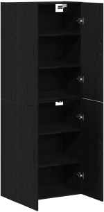 vidaXL Ντουλάπες 2 τεμ Μαύρη Δρυς 69,5x34x180 εκ Επεξεργασμένο Ξύλο