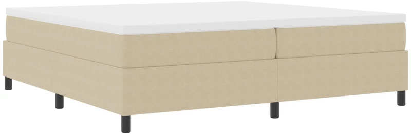 vidaXL Κρεβάτι Box Spring Ανοιχτό Πράσινο Γκρι 200x200 εκ. από Ψάθα
