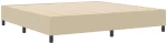 vidaXL Κρεβάτι Box Spring Ανοιχτό Πράσινο Γκρι 200x200 εκ. από Ψάθα