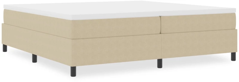 vidaXL Κρεβάτι Box Spring Ανοιχτό Πράσινο Γκρι 200x200 εκ. από Ψάθα