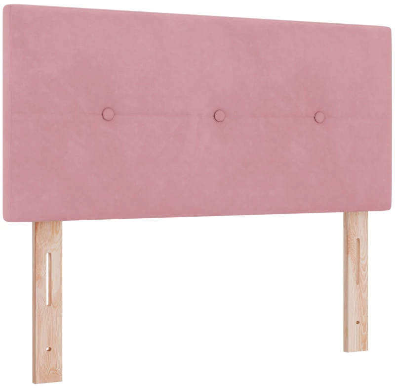 Κρεβάτι με Στρώμα Box Spring vidaXL Ροζ 100x200 εκ. Βελούδινο