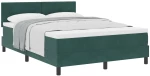 Κρεβάτι Box Spring vidaXL με Στρώμα Σκούρο Πράσινο 160x200 εκ. Βελούδο
