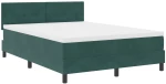 Κρεβάτι Box Spring vidaXL με Στρώμα Σκούρο Πράσινο 160x200 εκ. Βελούδο