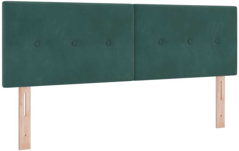 Κρεβάτι Box Spring vidaXL με Στρώμα Σκούρο Πράσινο 160x200 εκ. Βελούδο