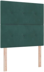 vidaXL Κρεβάτι με Στρώμα Dark Green 100x200 εκ Βελούδο