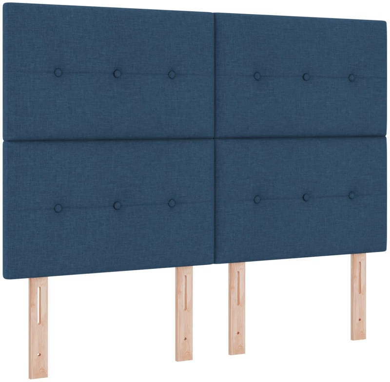 vidaXL Κρεβάτι με Στρώμα - Μπλε, 160x200 εκ., Υφασμάτινο