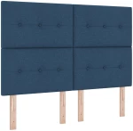 vidaXL Κρεβάτι με Στρώμα - Μπλε, 160x200 εκ., Υφασμάτινο