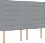 vidaXL Κρεβάτι με Στρώμα Φως Γκρι 140x190 εκ. Ύφασμα