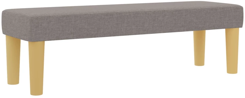 Κρεβάτι Box Spring vidaXL με Στρώμα & Πάγκο Taupe 140x200 εκ. Υφάσματος