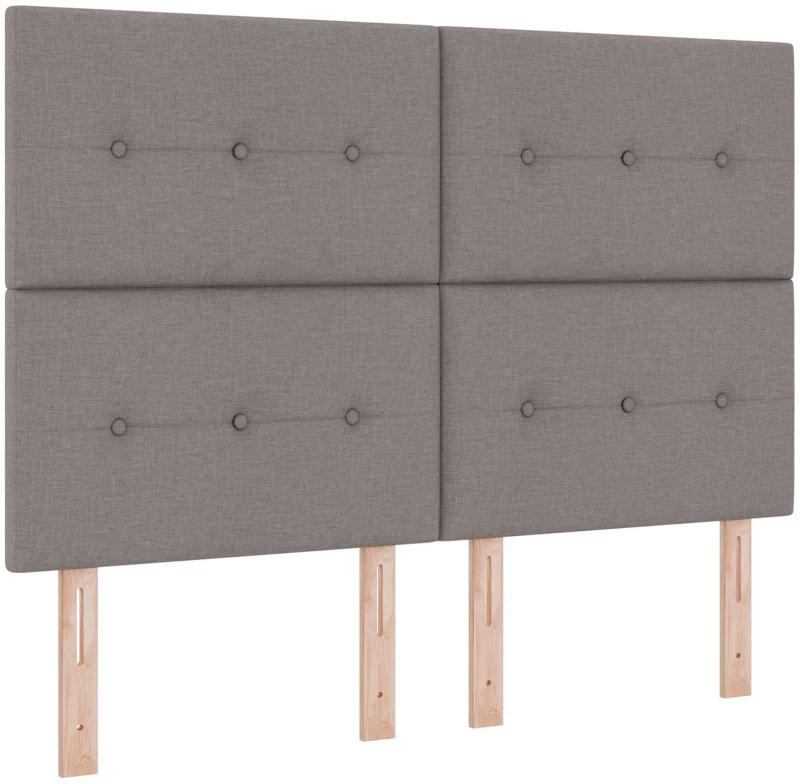 Κρεβάτι Box Spring vidaXL με Στρώμα & Πάγκο Taupe 140x200 εκ. Υφάσματος
