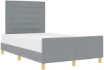vidaXL Κρεβάτι Γκρι 120x200 εκ Υφασμάτινο