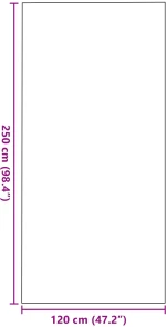 vidaXL Πατάκι Πόρτας Ορθογώνιο Γκρι 120x250 εκ.