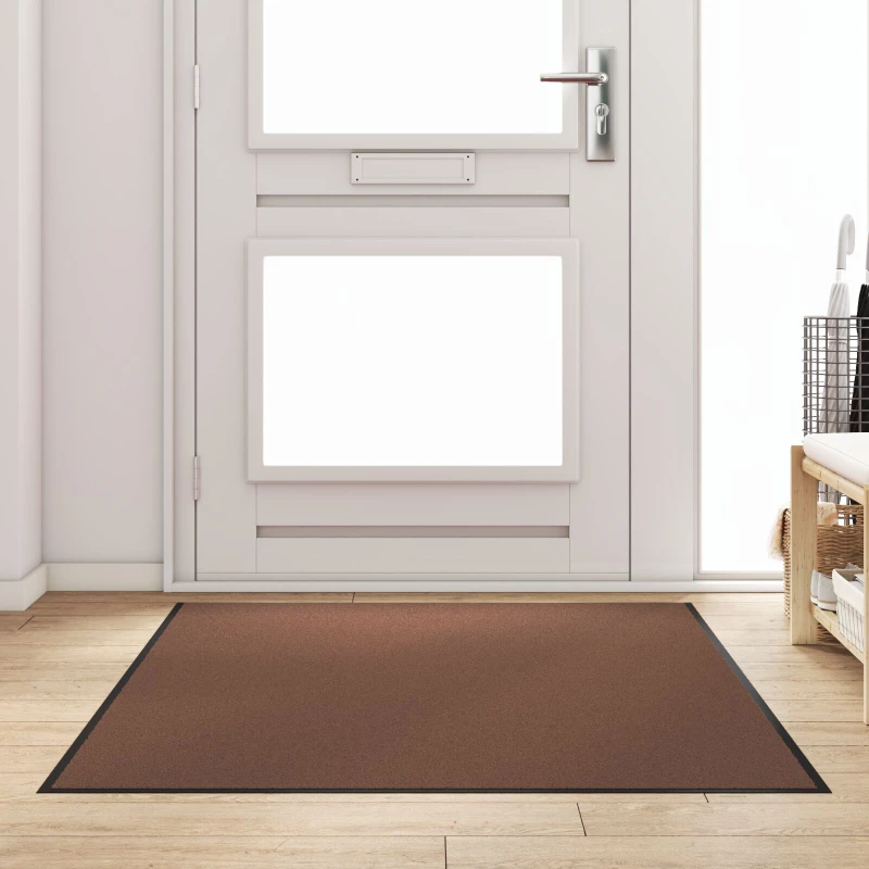 vidaXL Πατάκι Πόρτας Ορθογώνιο Καφέ 120x180 εκ