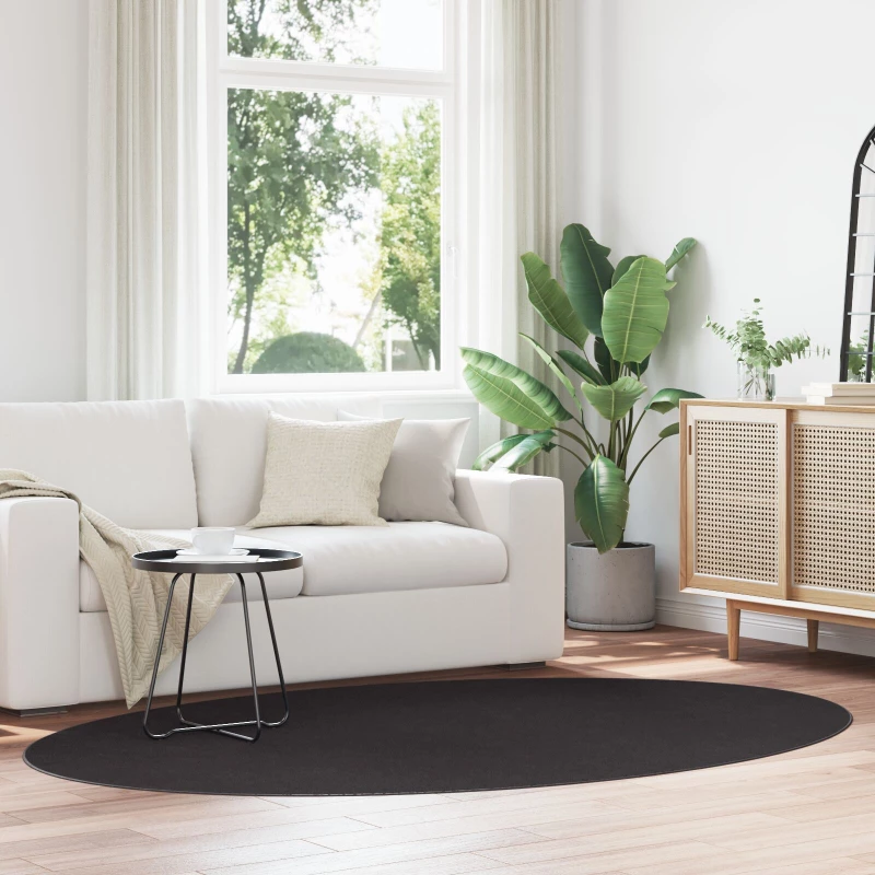 vidaXL Χαλιά ""HUARTE"" Μαύρο 160x230 cm Οβάλ