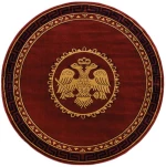 ΧΑΛΙ ΕΚΚΛΗΣΙΑΣΤΙΚΟ ATHOS 2128A BURGUNDY  ΡΟΤΟΝΤΑ - 200X200  NewPlan