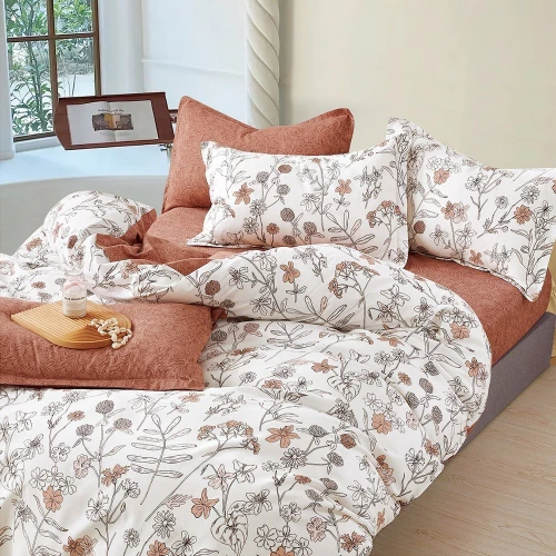 Σεντόνια Caius Με Λάστιχο (Σετ 4τμχ) Multi Melinen Υπέρδιπλo 165x230cm 100% Βαμβακοσατέν