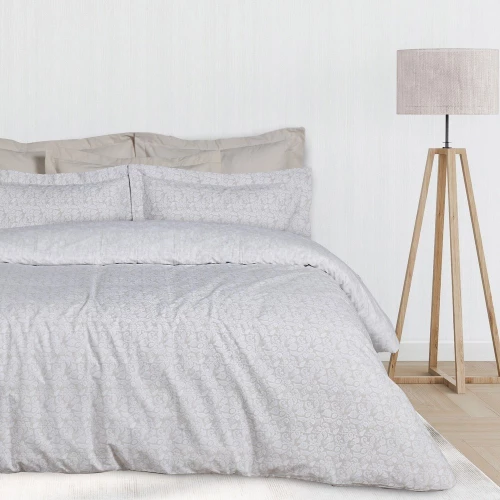 Σεντόνια Happy 9678 (Σετ 4τμχ) Taupe-White Das Home King Size 260x280cm 100% Βαμβάκι