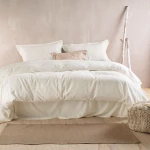 Πάπλωμα Whisper (Σετ 3τμχ) Ecru Ρυθμός Υπέρδιπλo 230x260cm 100% Βαμβάκι