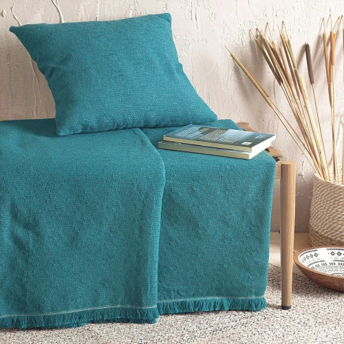 Ριχτάρι Ermis Blue Ρυθμός Τριθέσιο 180x280cm Βαμβάκι-Πολυέστερ