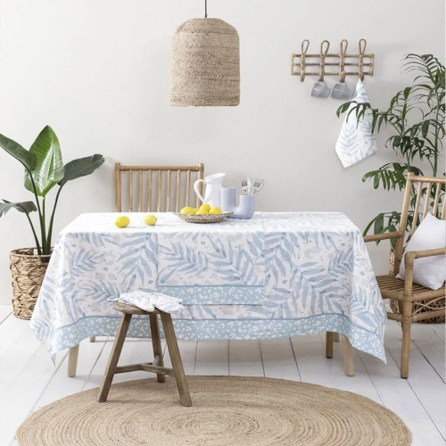 Τραπεζομάντηλο Cabo Light Blue Nima 150X150 100% Βαμβάκι