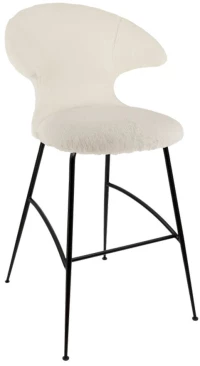 Σκαμπό Μπάρ Time Flies Teddy 590-18C5912-3 51x56x112cm White-Black Umage