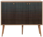 Μπουφές Mega 863SPH3421 120x36x90cm Oak-Blue Μοριοσανίδα,Ξύλο