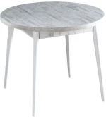 Τραπέζι Stil 107BCK1504 90x77,5x90cm Antique White Μοριοσανίδα,Ξύλο