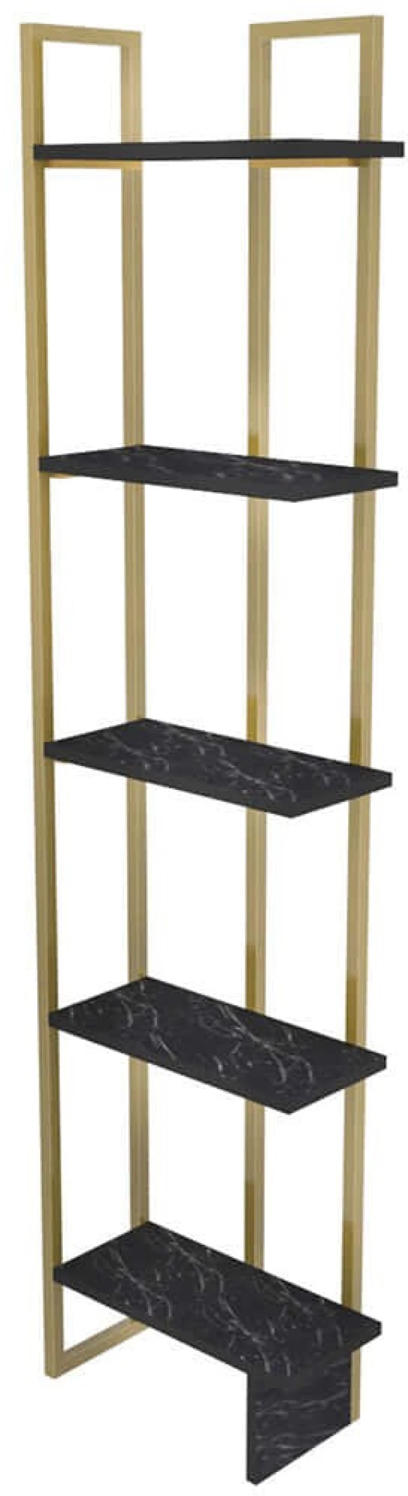 Ραφιέρα Δαπέδου Alice 322RTC1178 45,2x21,6x180cm Marble Effect Black-Gold