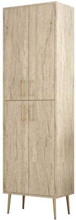 Στήλη Μπάνιου Berlin 845HCT5598 60x35x200cm Travertine Beige Μοριοσανίδα, Μελαμίνη