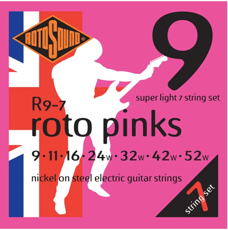 Rotosound R9-7 Roto Pinks 7-string 9-52