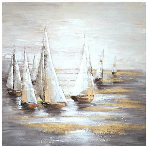 Πίνακας σε καμβά Sailer I Inart 100x3x100εκ 100x3x100 εκ.