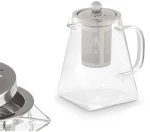 Τσαγιέρα γυάλινη με φίλτρο 800ml/15x15x10,3cm