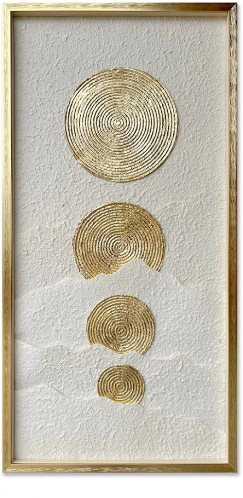 PURE BLISS ΠΙΝΑΚΑΣ ΔΙΑΚΟΣΜΗΣΗΣ 50x100x3 ΧΑΡΤΙ ΧΡΥΣΟ ΛΕΥΚΟ ΓΥΑΛΙ ΧΡΥΣΟINTHEBOX