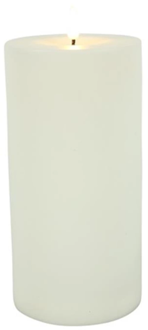 Κορμός κερί εξωτ. χώρου LED 10x22,5 λευκό / remote control/timer/3AA