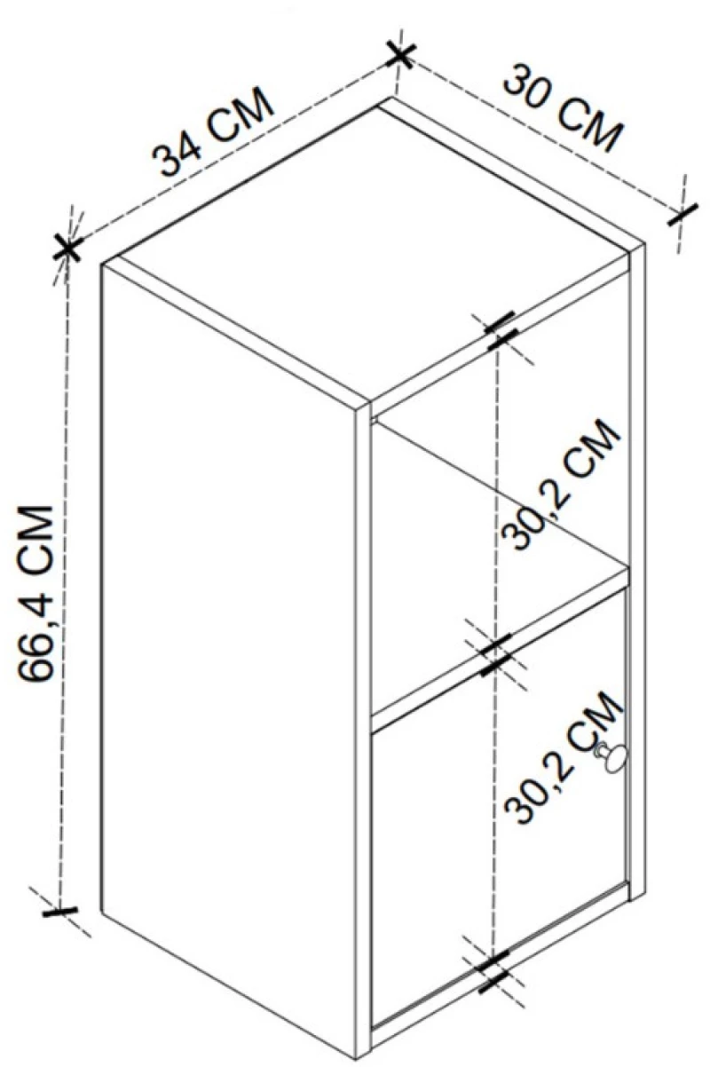 Κομοδίνο Vito Megapap χρώμα ανθρακί 34x30x66,4εκ.